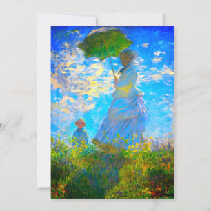 Invitación Monet Woman con una sombrilla