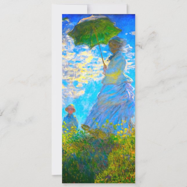 Invitación Monet Woman con una sombrilla (Anverso)