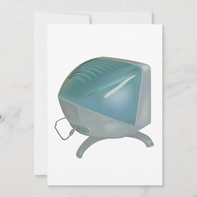 Invitación Monitor CRT antiguo (Anverso)