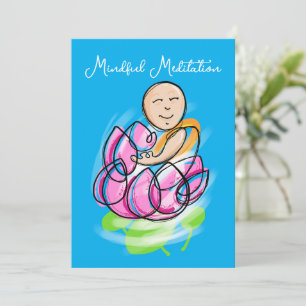Invitación Monje de Loto Zen Meditación