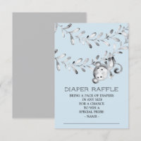 Monkey Baby Shower Diaper Raffle Ticket