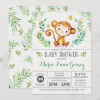Monkey Baby Shower Jungle Baby Boy