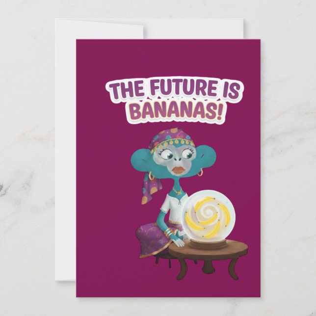 Invitación Mono adivino (Anverso)