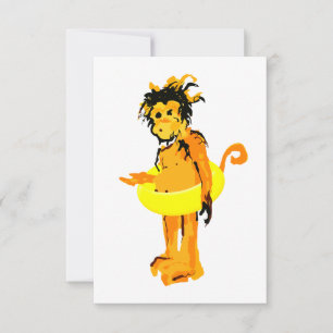 Invitación mono de agua