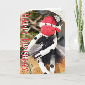 Invitación Mono de calcetín - Mono chic