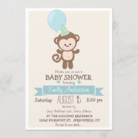 Mono de chico lindo, Baby Shower animal de zoológi