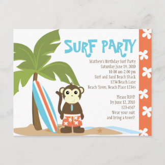 Invitación Mono de Surf