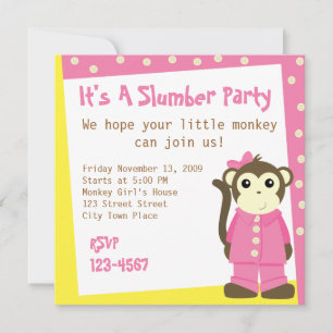 Invitación Mono en pijamas