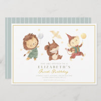 Mono lindo, ardilla y león Primer cumpleaños