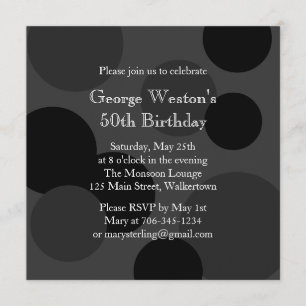 Invitación monocromática del cumpleaños