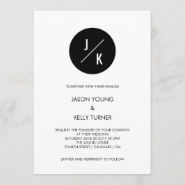 Invitación monocromática simple