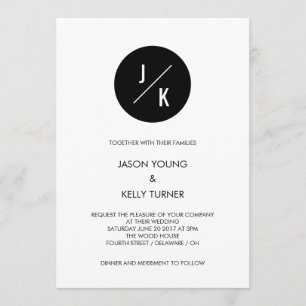 Invitación monocromática simple