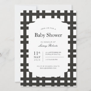 Invitación Monocromo Negro Blanco Negrita negrita trenzada ge