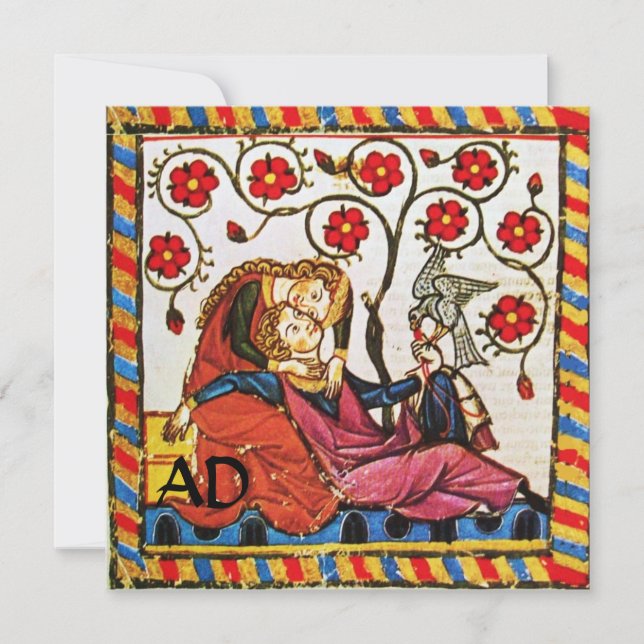 INVITACIÓN MONOGRAM DE PARCHMENT BODA DE AMOR ETERNO (Anverso)