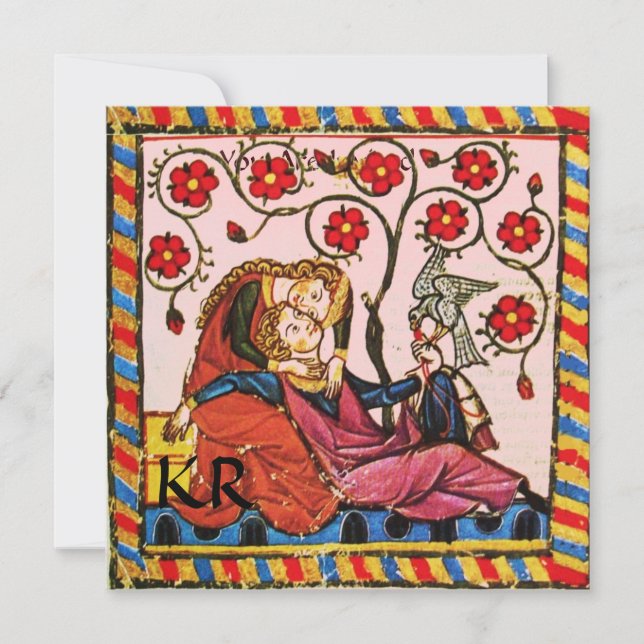 INVITACIÓN MONOGRAM DE PARCHMENT BODA DE AMOR ETERNO (Anverso)