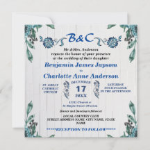 Monograma Botánico Rústico Boda Personalizada