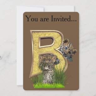 Invitación Monograma de Cumpleaños Capital -letra B