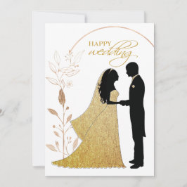 Invitación Monograma de flechas elegantes de Relieve metaliza