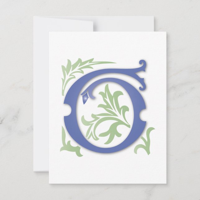 Invitación Monograma de Fleur-de-lis G (Anverso)