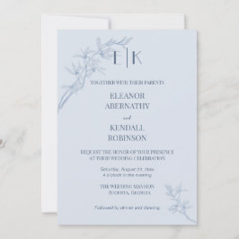 Invitación Monograma De Flor Sin Tiempo Todo En Un Boda