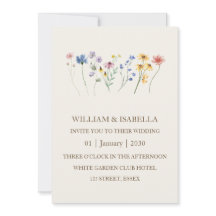 Monograma de foto de flor silvestre pastel beige