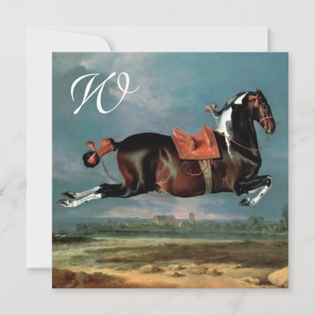 Invitación Monograma de la cría de "ceherán" en el caballo Pi (Anverso)