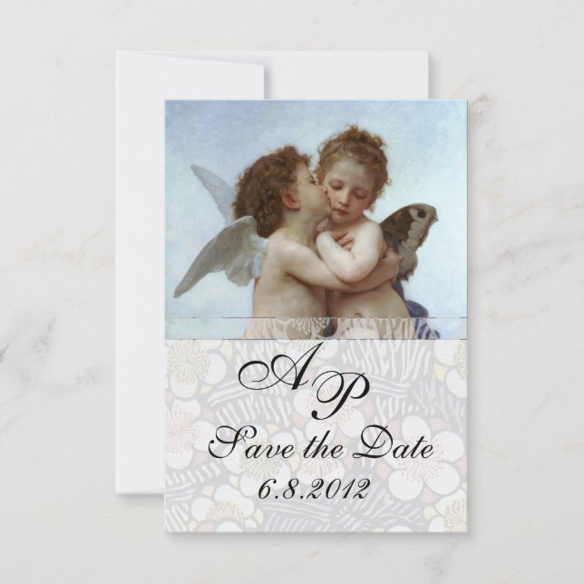 Invitación Monograma de la fiesta de casamiento infantil de a (Anverso)