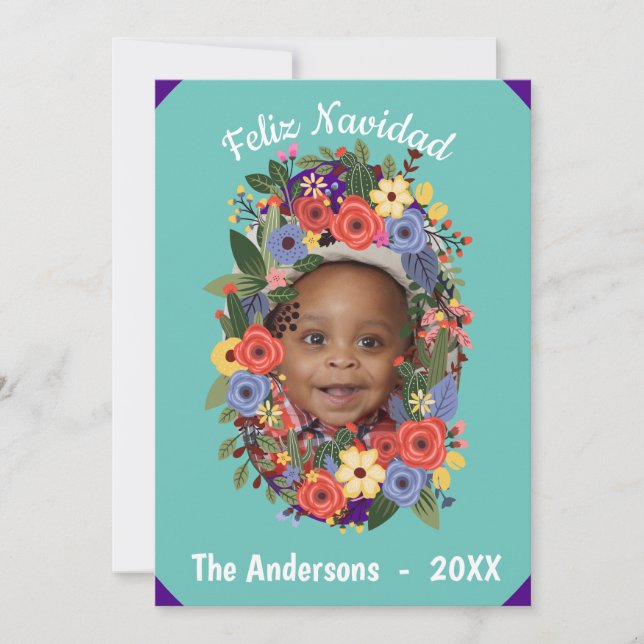 Invitación Monograma de Navidades de Fiesta de México (Anverso)