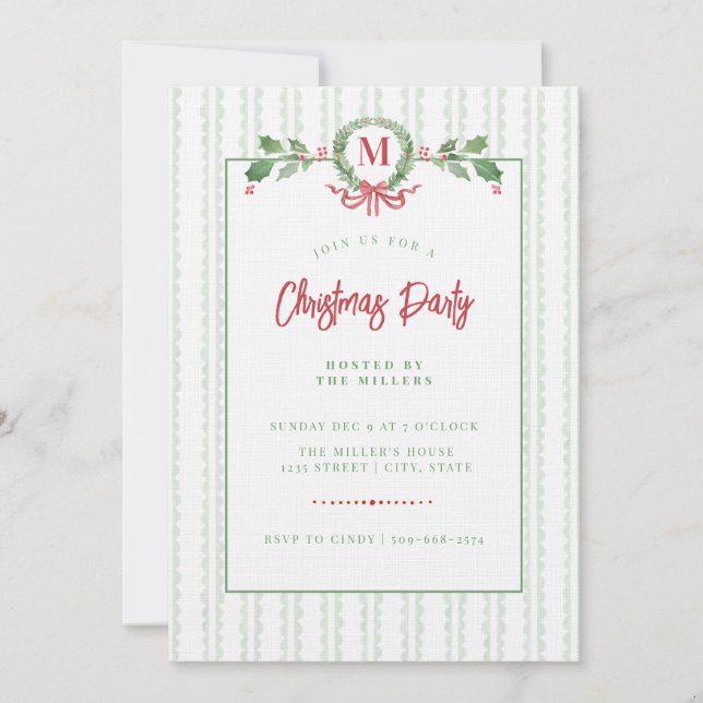 Invitación Monograma de Navidades de la Generación de Niveles (Anverso)