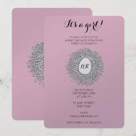 Invitación Monograma de nido lindo bebé Baby Shower