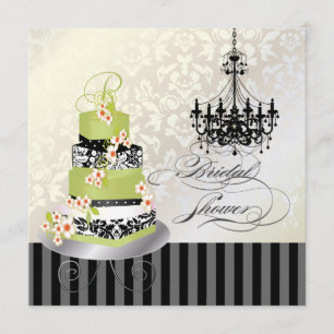 Invitación Monograma de PixDezines, pastel de té verde