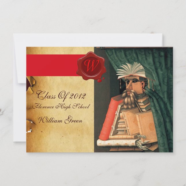 INVITACIÓN MONOGRAMA DE SELLO DE CERRAMIENTOS DE GRADUACIÓN L (Anverso)