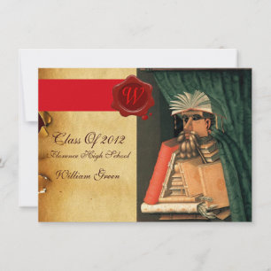 INVITACIÓN MONOGRAMA DE SELLO DE CERRAMIENTOS DE GRADUACIÓN L