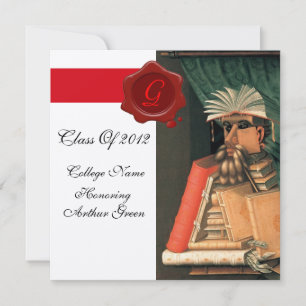INVITACIÓN MONOGRAMA DE SELLO DE CERRAMIENTOS DE GRADUACIÓN L