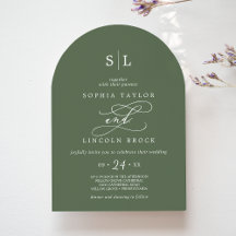 Monograma del arco de SOPHIA Boda verde oliva de b