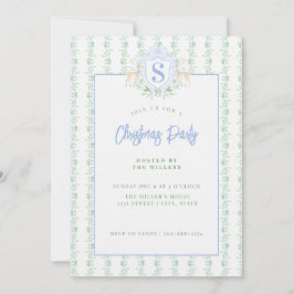 Invitación Monograma del Escudo de renos de los Navidades del