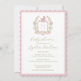 Invitación Monograma del Escudo de transporte para bebés | Ba