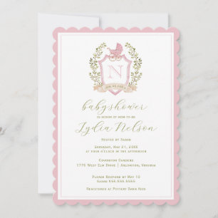 Invitación Monograma del Escudo de transporte para bebés Ba
