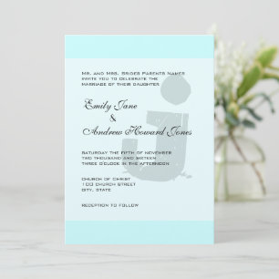Invitación Monograma Divertido y Funky en Elegante Metálico P