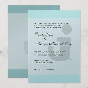 Invitación Monograma divertido y gracioso sobre metal elegant