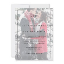 Monograma Faux Vellum Photo All In One Boda