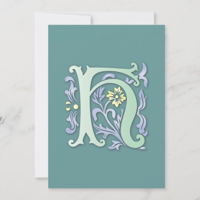 Invitación Monograma Fleur-de-lis H (Anverso)
