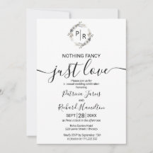 Monograma Floral Caligrafía Foto Boda