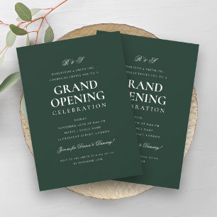 Invitación Monograma formal de gran apertura corporativa