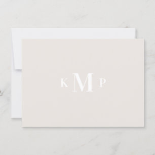Invitación Monograma formal: Estacionamiento personal