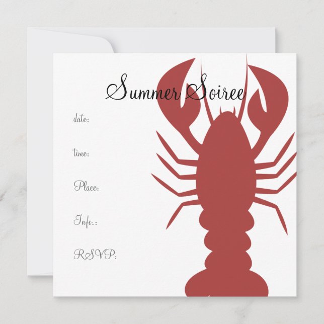 Invitación Monograma Lobster (Anverso)