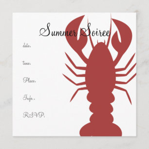 Invitación Monograma Lobster