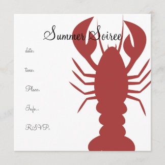 Invitación Monograma Lobster