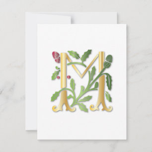 Invitación Monograma M Flor de Lis