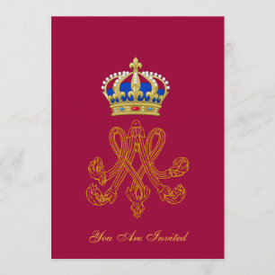Invitación Monograma Marie Antoinette